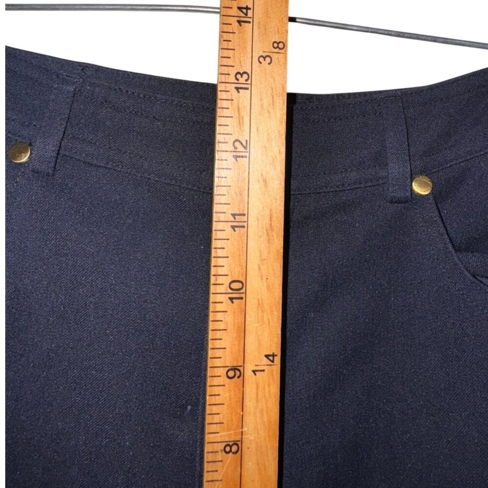 Dana Buchman Womens Navy Blue Denim Pants Size 4 Classic Fit 100% Cotton - Picture 6 of 7